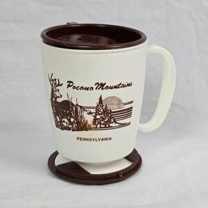 Vintagee Pocono Mountains Pennsylvania Travel Mug Cup w Lid